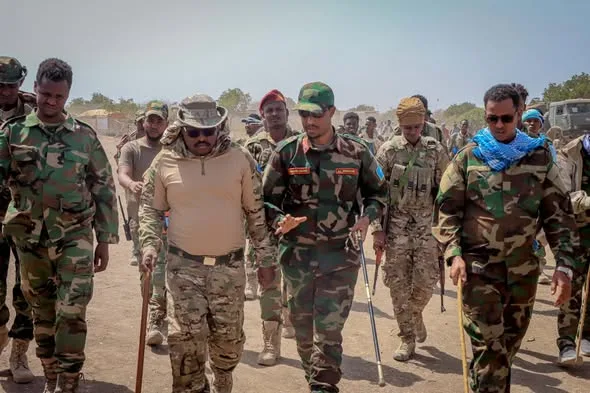 Somali army land forces commander visits liberated areas in Lower Shabelle to boost troop morale