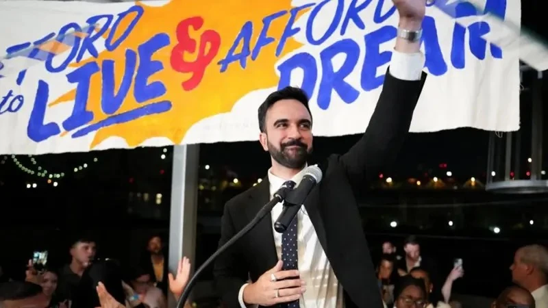 Zohran Mamdani takes the oath of office as New York City’s new mayor.