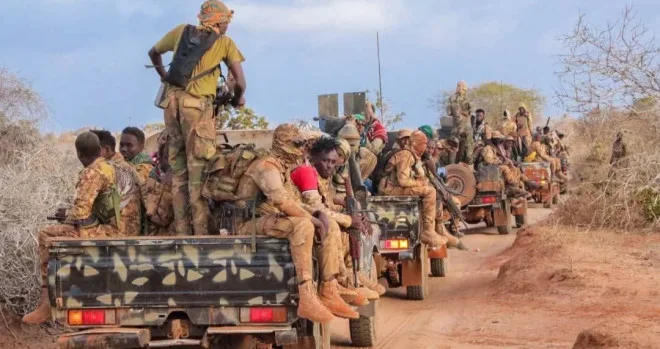 Joint Somali forces kill 12 Al-Shabaab militants in coordinated security operations west of Kismayo.